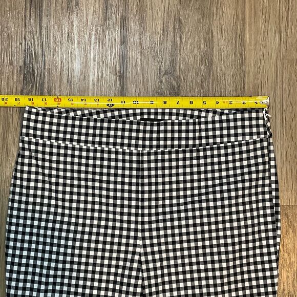Talbots Black White High Rise Pull On Plaid Gingham Chatham Ankle Pant Size 14‎ - Picture 8 of 9